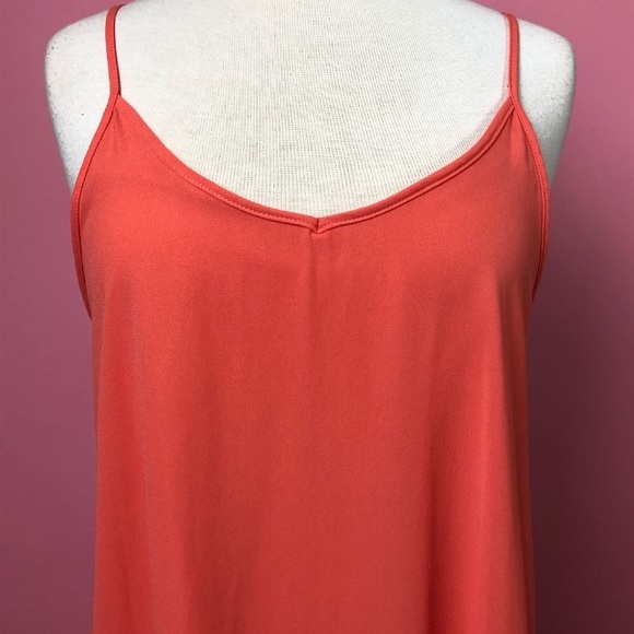 Lush high low open back flowy coral pink dress M - Picture 4 of 6